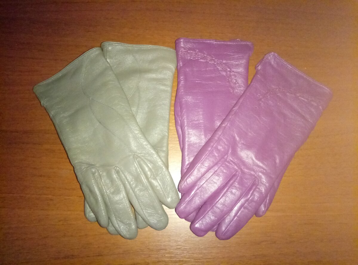 Серые перчатки для девочки