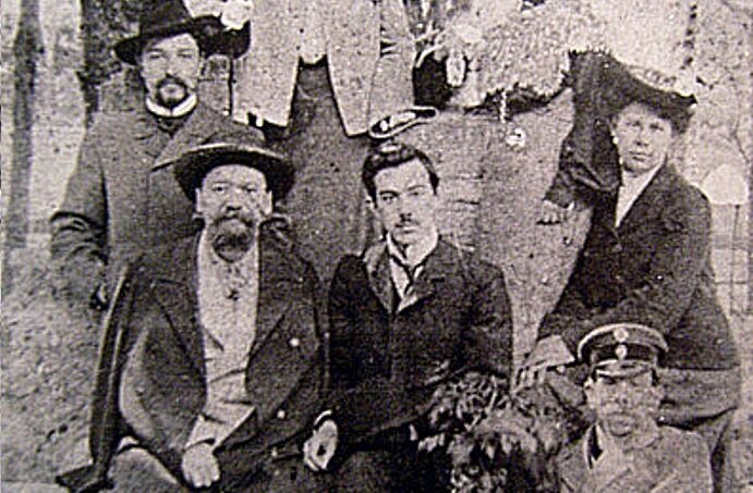 Архивный кадр: Смоленская любительская театральная труппа под руководством Беляева