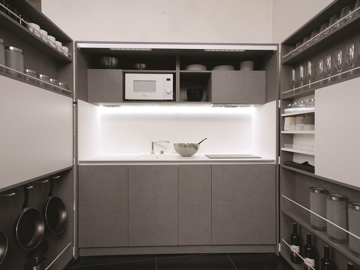 внутреннее пространство скрытой кухни