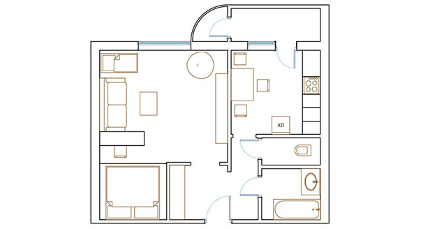 Рисунок однокомнатной квартиры. План однушки с мебелью. План однокомнатной квартиры с мебелью. Планировка мебели в 1комнатной квартире. Планировка мебели в однокомнатной квартире.