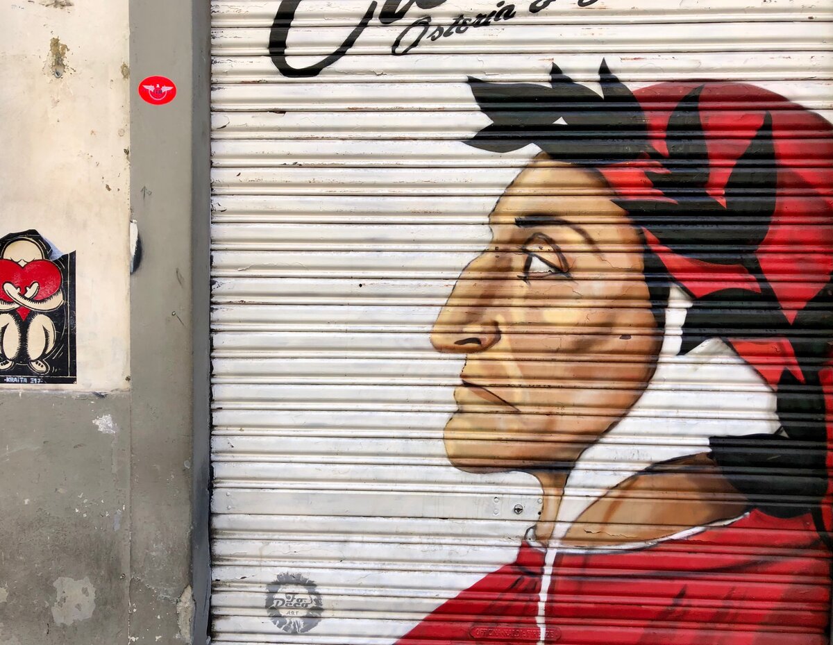 Портрет Данте на одной из улиц Флоренции