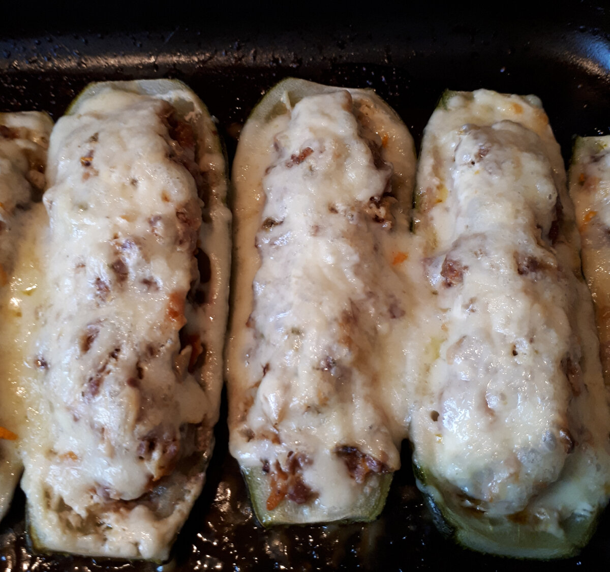 Фаршированные кабачки лодочки  😋 👍🍽
