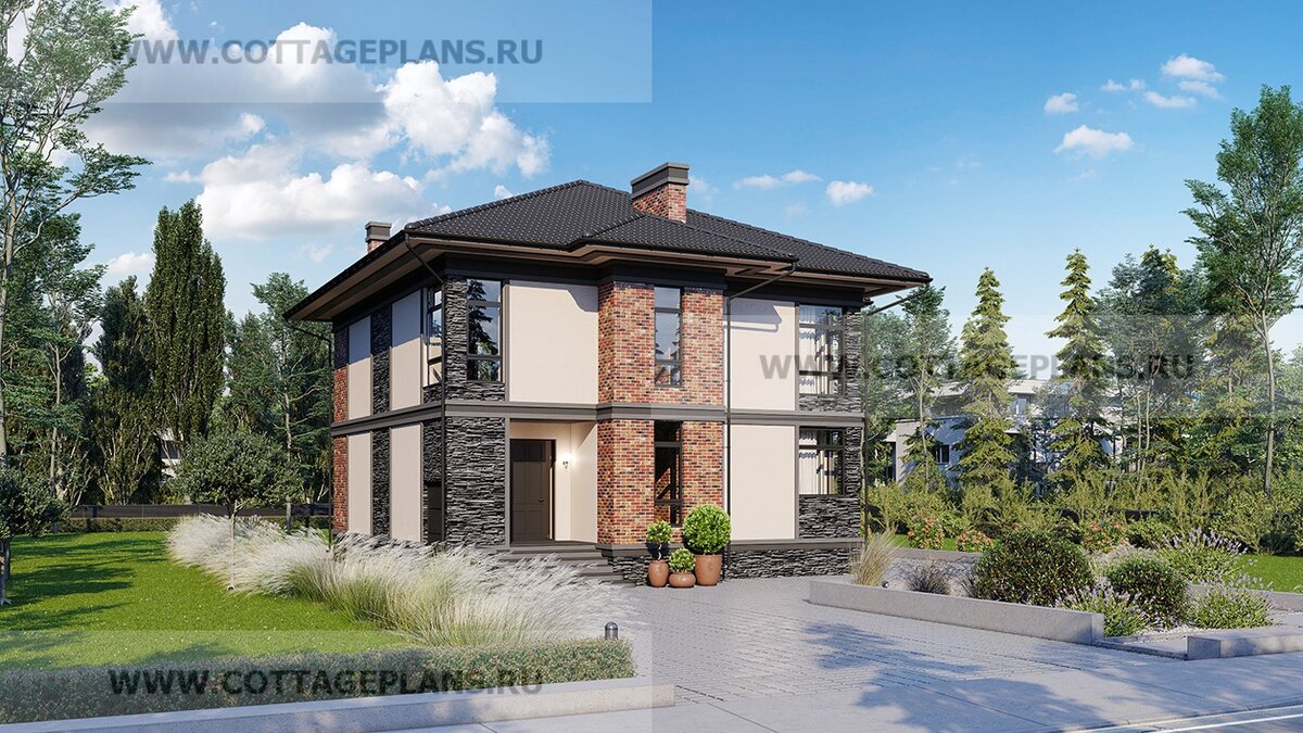Фасады дома. Источник фото: https://www.cottageplans.ru