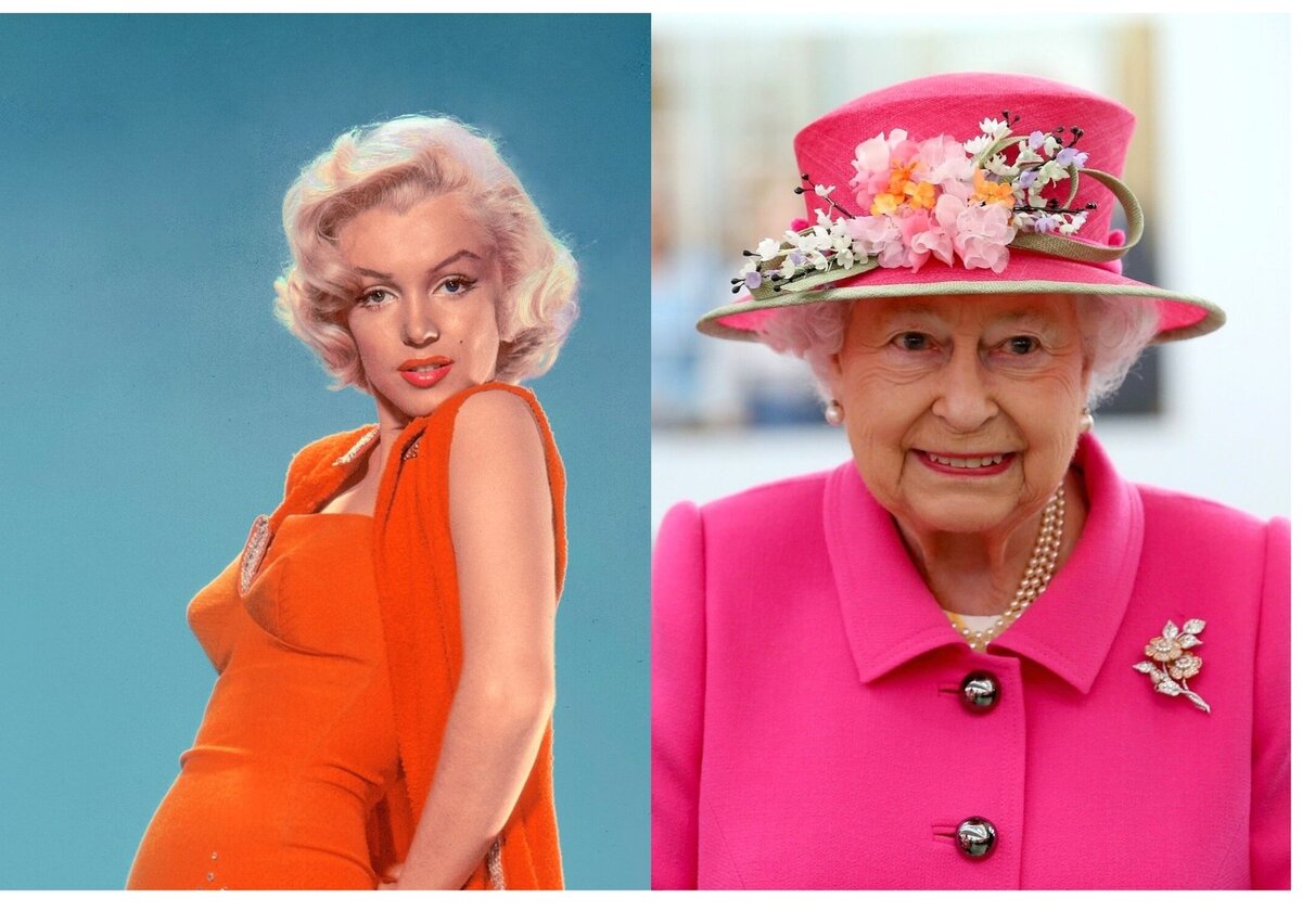 Мэрилин Монро и королева Англии.