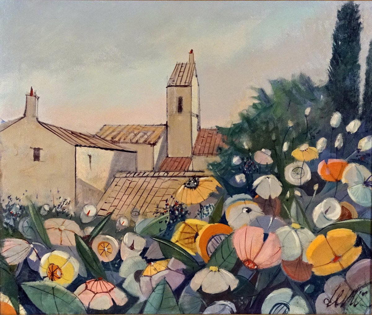 Сад. Масло, холст. Источник: https://www.letrianonantiques.com/fine-art/paintings-detail/le-jardin