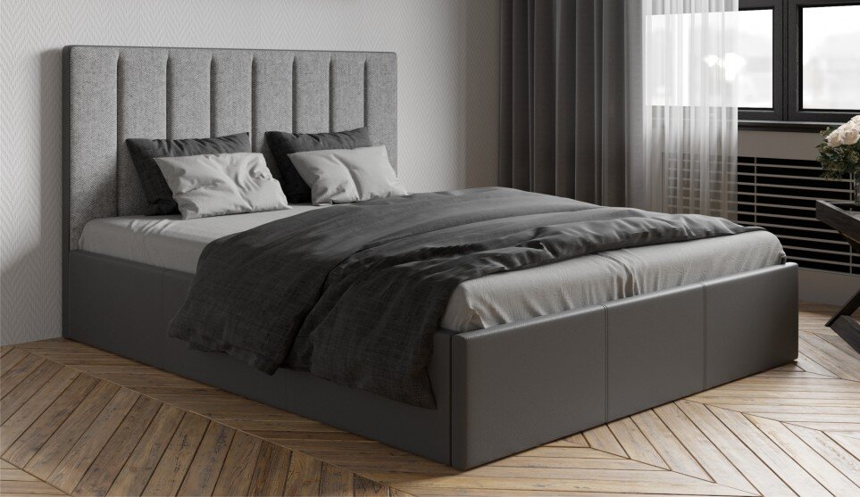Мягкая кровать Прага 160 Golf/windsor grey (подъемник)