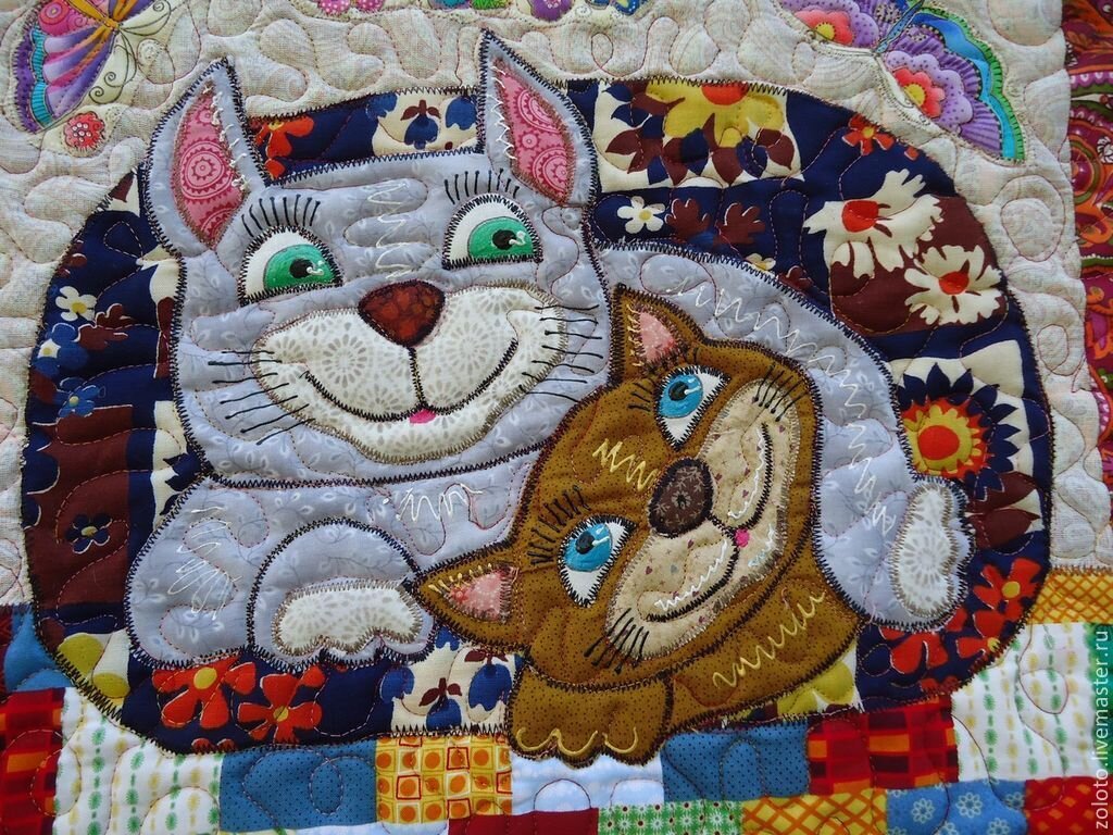 Пэчворк. Работа художницы Татьяны Бахтигареевой. 