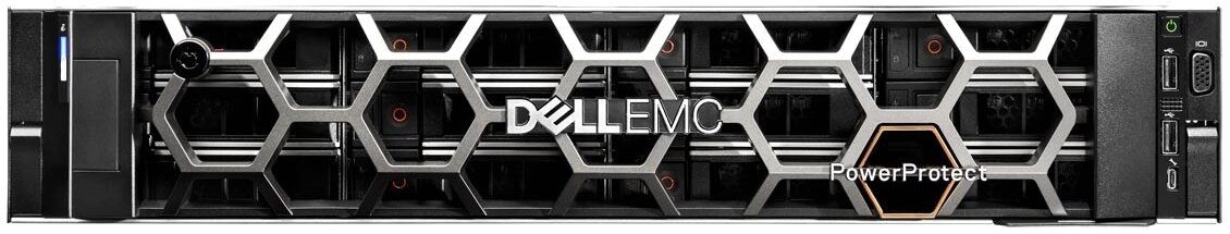 Dell EMC PowerProtect 6400 вид спереди с фальш-панелью
