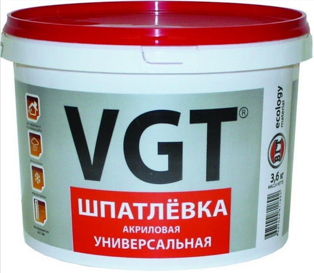 Шпаклевка vgt акриловая универсальная инструкция по применению