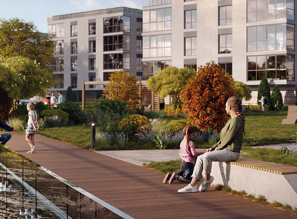 Прогулочная зона. Рендер проекта.