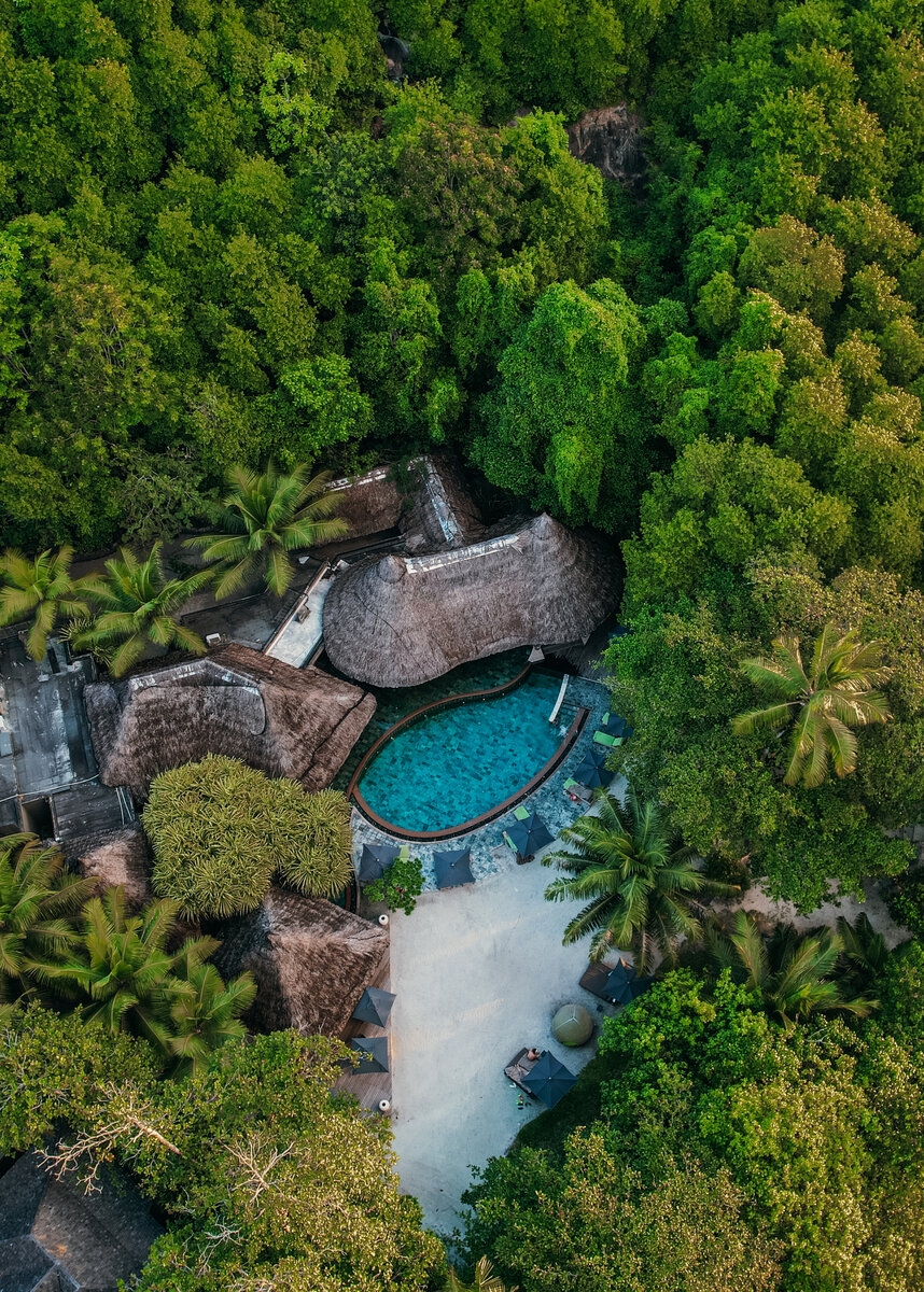 Отель на Сейшелах с квадрокоптер