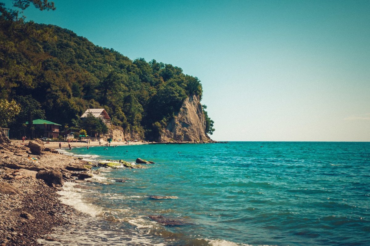 gagra beach пляж