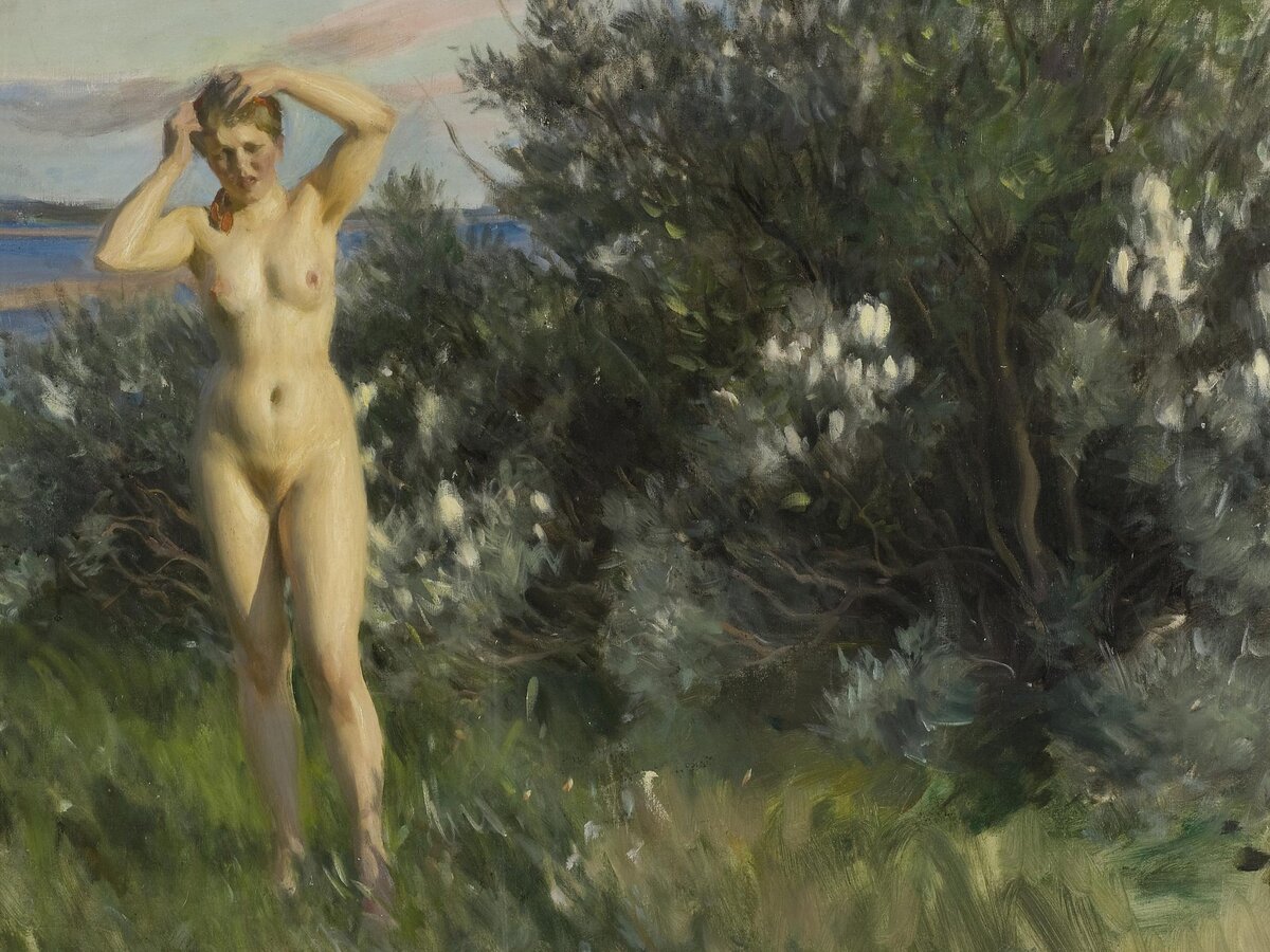 © Андерс Леонард Цорн ( швед. Anders Leonard Zorn ) На озере Сильян 1905. 81×100