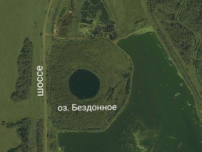 Озеро на карте