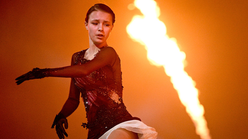     Анна Щербакова выступает на гала-концерте проекта Первого канала «Ледниковый период» РИА Новости Алексей Филиппов