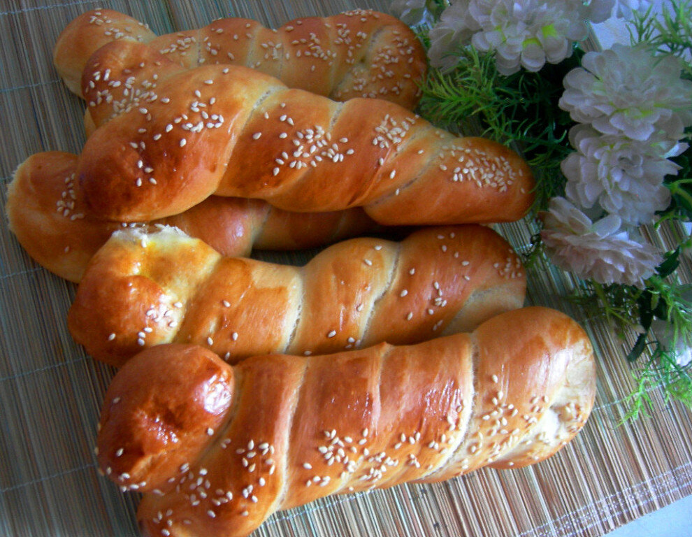 Крученки из теста для багетов