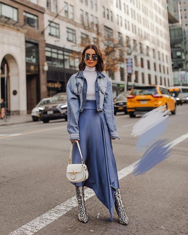 Образ  в светлых оттенках синего