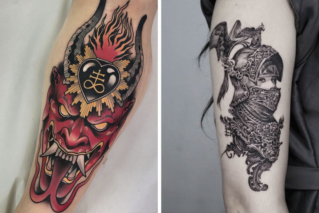 Татуировки черно-белых