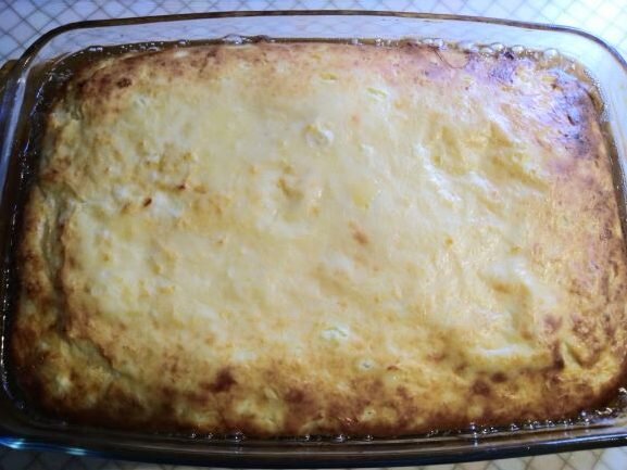 Вид готовой творожной запеканки