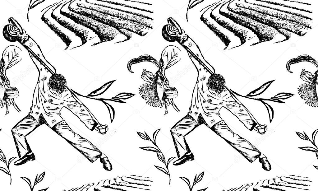 Через мгновение оказываюсь на чайной плантации в индии. 