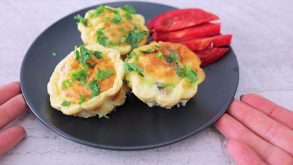 Омлет с грибами