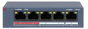 Неуправляемый PoE коммутатор DS-S504P(B)
5 портов 10/100 Base-T(X)
4 PoE порта IEEE 802.3af (до 30Вт макс)
Режим EXTEND PoE до 250м 10Мбит (1-4 порт)
Размер таблицы МАС-адресов 1К
Защита от перенапряжений 6кV

БЕСПЛАТНО при покупке 3 любых камер HiWatch DS-I252 или DS-I253