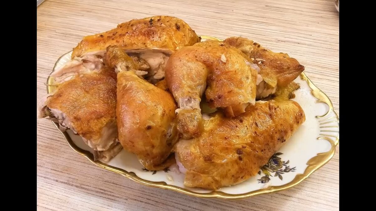 Курица с хрустящей корочкой в духовке