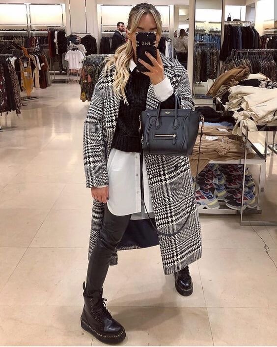Пальто в клетку 