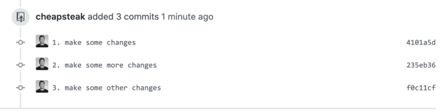 Псевдо-коммиты для демонстрационных целей (ради простоты использования); на самом деле не стоит нумеровать свои сообщения о коммитах.
