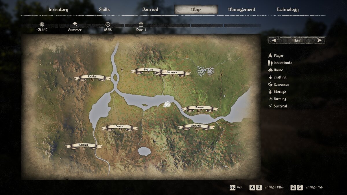 Удачно выбранное место для нашего поселения позволит сократить время путешествий в окрестные деревеньки