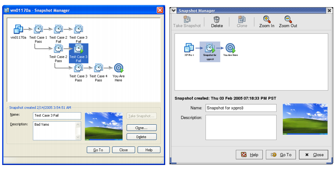 использование снапшотов