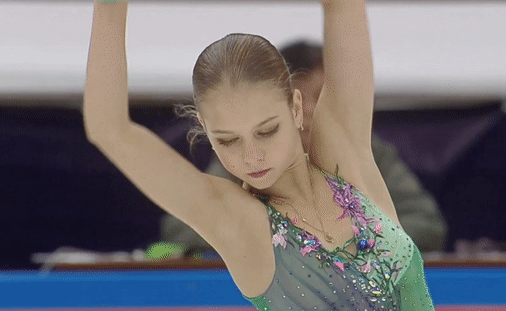 Александра Трусова в КП на 2 этапе Кубка России (источник - youtu.be/L0VowCME_iY)