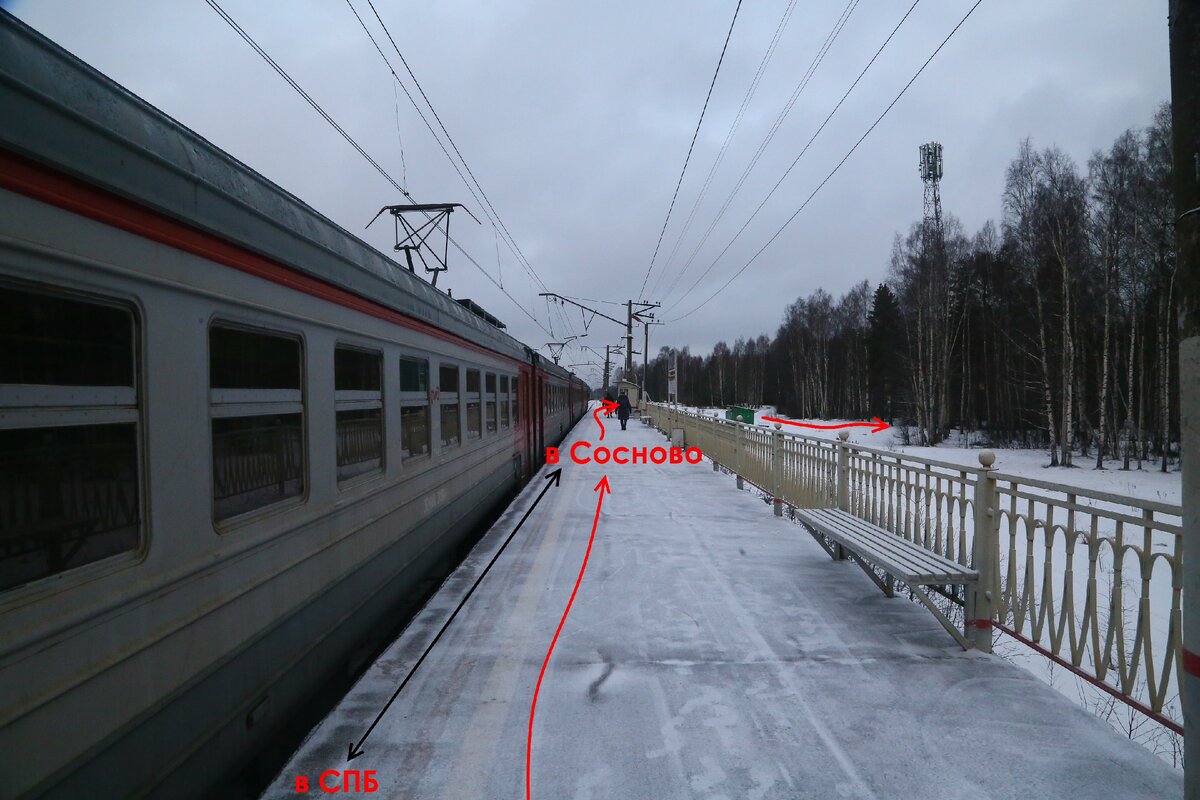 Путь от станции до оз. М. Борково