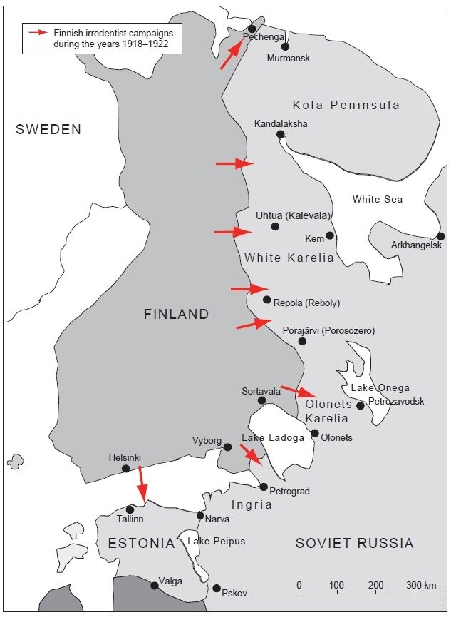 Карта финляндии до 1939 года и после 1945