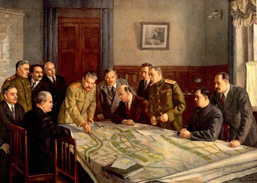 «Для счастья народа. Заседание Политбюро ЦК ВКП(б)". Художник Д. Налбандян. 1949 г.