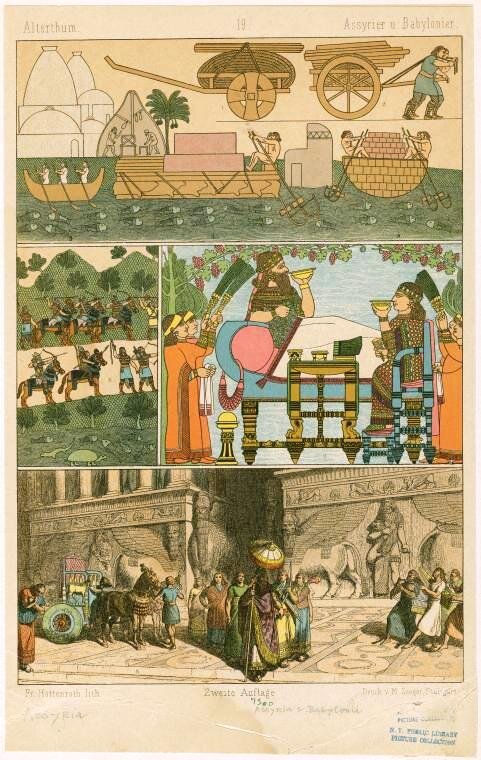 Повседневная жизнь в Ассирии (Публичная Библиотека Нью-Йорка / Ф. Готтенрот)