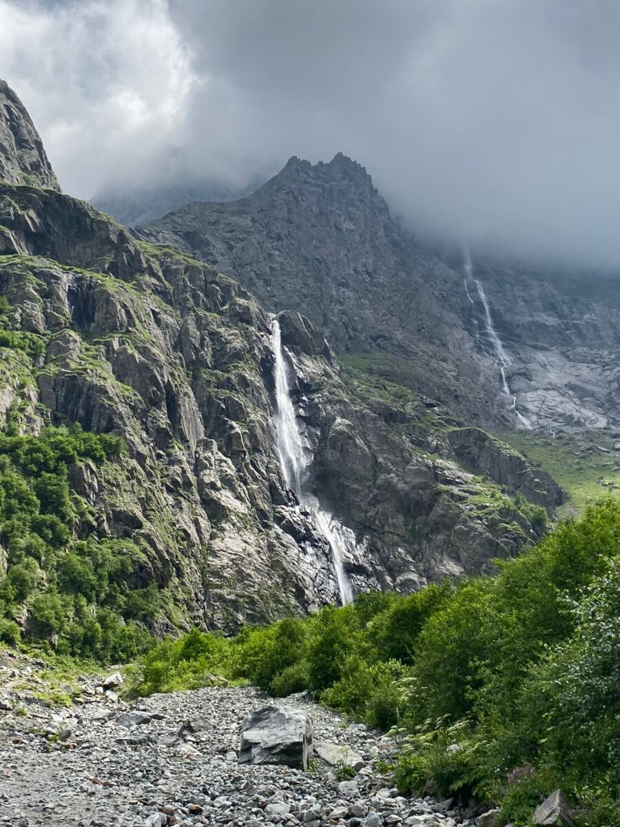 Кобанский водопад Осетия