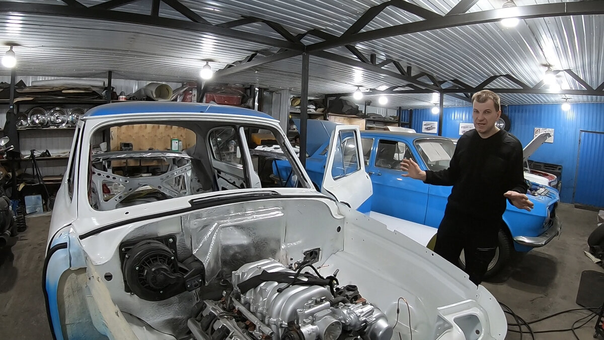 Процесс реставрации ГАЗ 21 с заменой мотора на Японский автомат 