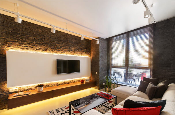 Освещение в зальной комнате