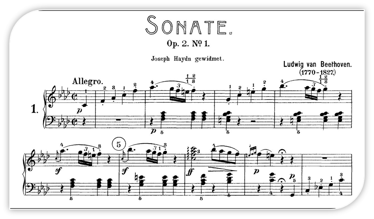 Соната для фортепиано № 1 (Бетховен). Бетховен Соната 1 фа минор Ноты. Сонатина Бетховен 2 часть.