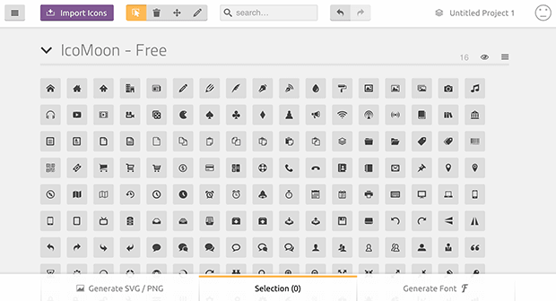 ИЗОБРАЖЕНИЕ: СКРИНШОТ САЙТА ICOMOON.IO