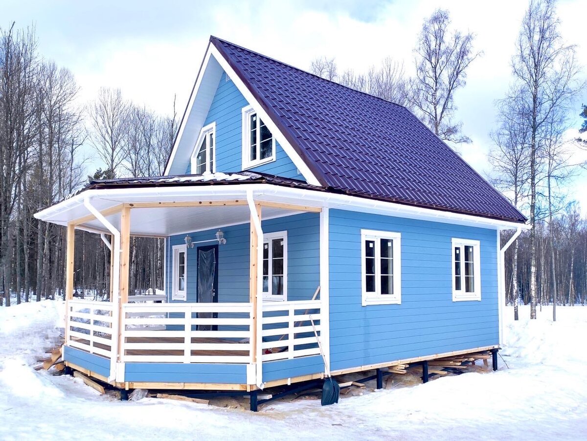 Каркасный дом по проекту КМ-4, больше фото в карусели.