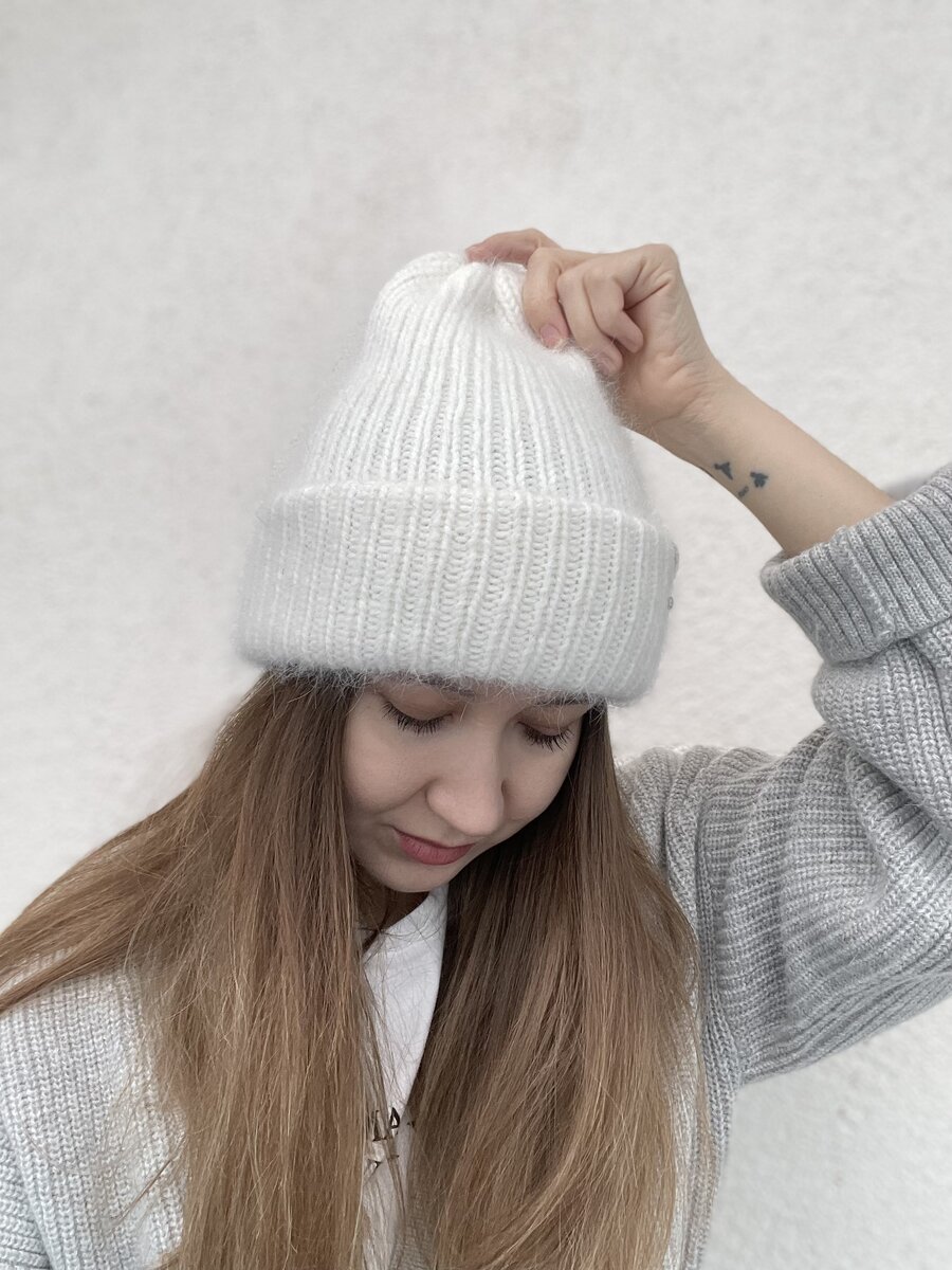 шапка тыковка из пуха норки 