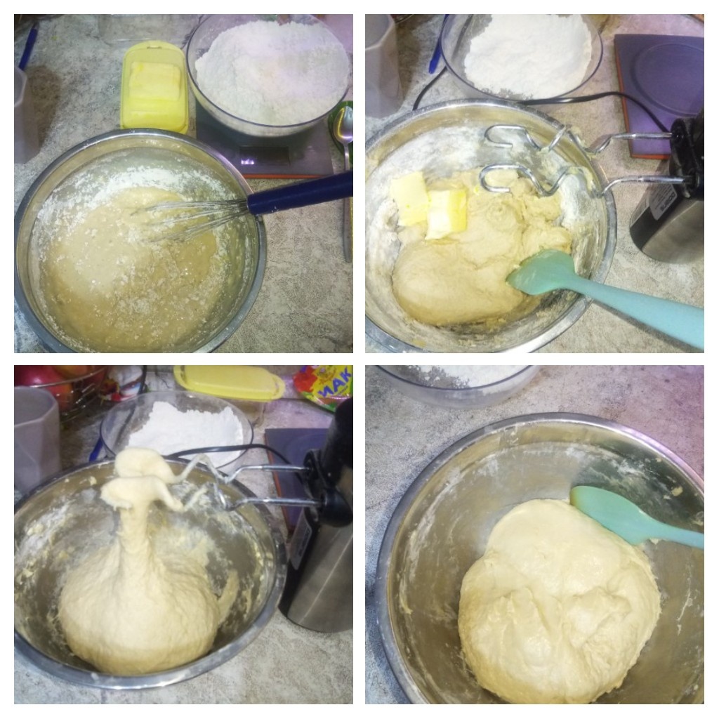 Поэтапный замес теста