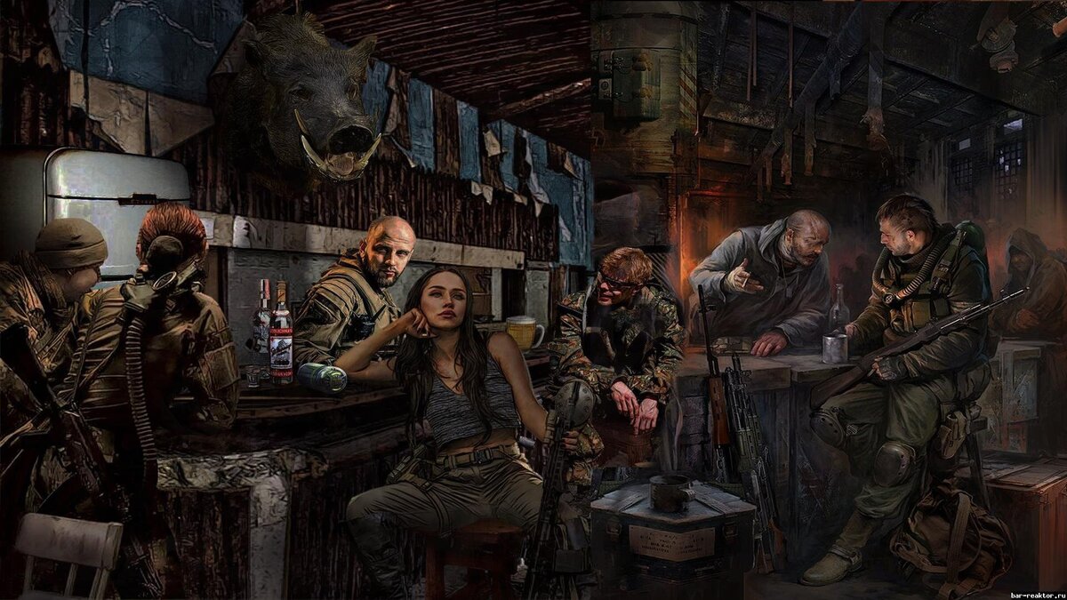             Вадим— так, в миру звали сталкера по прозвищу Святоша. У него, как и у всех, своя история появления в зоне. Вадим был сиротой, который попал в армию в 18 лет, служил и подавал большие надежды. Он был лучшим из своего призыва и после того, как отслужил в армии, пошел на контракт. Его послали служить в зону на блокпост. Но когда он увидел, как солдаты безжалостно расстреливают по приказу и без много раненных сталкеров, которые выползают из зоны. Он решил пойти к Бороде с просьбой. Он хотел стать сталкером и уйти с блок поста можно было 2 способами или закрыть контракт, который предписывал ему отслуживать ещё 5 лет. Или смерть. Борода нашел третий выход перекупил его контракт. Тогда это стоило очень дорого. Борода предложил ему бартер, он его выкупает, а Влад будет работать на Бороду и не будет ни в чём нуждаться. Борода сделал это не ради выгоды, просто ему было жалко молодого пацана. Он стал ему как сын Борода, создал ему легенду и отправил с Рыбой и Рябым на задание, а там они уже и познакомились с Лис в период их дружбы, Борода почти не дёргал Святошу, так только по мелочам: туда сходи это принеси. Это задание с Древолазом он поручил впервые и очень переживал, что что -то пойдет не так. Древолаз давно мутил воду, да к тому же у Бороды возникали подозрения по его поводу, что он шпион Хана. Почему же он не трогал его? Всё просто. Влад нашел в зоне все, о чем мечтал! Отца— хоть и приёмного, и хороших друзей. — Вот такая у меня история ребята… Простите что врал.- с сожалением, сказал Влад.
Рыба взял кружку, в которую была налита водка, поднял глаза на Святошу и широко улыбнулся.
— У тебя нет друзей! — крикнул Рыба во весь голос.
— Рыба прости!— крикнул он в ответ.
— Мы твоя семья, ты нам как младший брат! — встала с кружкой Лиса и громко рассмеялась.
Ребята долго сидели, обсуждали много чего, но тут Лиса всё-таки решила узнать:
— Всё же за что-то так с Древолазом? Зачем его смерть Бороде?
— Да и как не попасть на его место? — спросили встревоженные ребята.
— Как я понял, он был замешан в истории с Рябым, типа, когда Рябой отправлялся в свой поход, Древолаз заключил договор с Ханом. Начальником другого города, но другой стороне Зоны и вроде как он помог убить Рябого.— сказал, Святоша.
— А как вы знаете Борода не прощает предателей.
— Но это значит, что…- у Алисы наворачивались слезы на глазах.
— Лиса прости, что скрывала это я, как и ты, надеялся, что наш Рябой выжил.
— Да уж Рябой, Рябой…— Рыба взял за руку Лис.
— За Рябова!  - крикнул на весь бар Святоша. И все, кто был резко подскочили со своих мест и хором крикнули:
— За, Рябова! Зона позаботиться о нашем брате!
Лиса не могла в это поверить. Она вскочила и побежала в курилку вон из бара и сбила кого то по дороге.
—Смотри куда прёшь!— вытирая слёзы, крикнула, не поднимая глаза Лис.
— Не унывай, Лис.- сказал Сталкер.
Алиса подняла глаза.
— Ряба… — и упала прямо к нему в объятия без сознания.

Шестая глава «Воскресший».
Алиса открывает глаза, а над ней склонившись, стоит мужчина, у него красивые голубые глаза, очень густые тёмные брови, шрам над бровью идущий к глазу и красивая белозубая  улыбка.
— Что это ты Лиса? Так рада меня видеть? — улыбнувшись, сказал Рябой.
— Рябой? Но ты же мёртв? Тебя же Древолаз убил. — сказала Лис приходя в себя
— Кто тебе такое сказал? - удивлённо спросил сталкер, помогая ей подняться.
— Да все только, что за тебя пили! — крикнула Лис.
— Да? Ну что же…Значит я воскрес. — улыбнувшись, сказал Рябой.
— Если ты хочешь, я расскажу, что случилось и как я выжил, но тогда ты должна со мной выпить. Ты точно себя хорошо чувствуешь? — Рябой протянул свою руку Алисе.
 Рябой, Святоша и Рыба пили весь вечер. Рябой рассказал, как ему с помощью Дезертира удалось сбежать от Шаха и избежать смерти от выброса. Но Лису в его рассказе смутило только присутствие Дезертира.
— Почему во всем замешан Дезертир? — спросила Алиса с долей недоверия в голосе и с недовольством на лице
— В чём, во всём?— повернулся Рябой.
— Отец в моем сне сказал, что Дезертир поможет мне найти его. — с отчаянием сказала девушка.
— Так нужно к нему значит!— крикнул Рыба, еле ворочая языком.
— Я тоже так думаю!— сказал Святоша, то же не твердым голосом
Пошли искать твоего отца давно пора!- крикнул Рябой.
— Вы пойдёте со мной? — спросила Лиса.
— Конечно, не унывай Лисичка.-сказала Рябой, взяв за руку девушку.
— Нужно отпроситься у Бороды только. — сказал, Святоша.
— Да пошли к Бороде. Предупредить его нужно. — сказал Рыба.
— И заодно доложишь обо всем Рябой. — сказал Святоша, поднимаясь со стула.
Ребята во главе Святошей поднялись к Бороде. Первым зашел к шефу рябой с улыбкой до ушей, а следом зашли Алиса и Рыба. Самым последним зашёл Святоша, плотно закрыв дверь.
— Слава Зоне   ты живой? Но Дезертир сказал, что ты умер и твой КПК, где-то в центре зоны у озера. Как ты выжил? — с удивлением спросил Борода.
— Не знаю, что Вам шеф сказал Дезертир, но он меня спас и помог вернуться к вам. —сказал Рябой.
— Ладно, потом об этом расскажешь, с чем пожаловали? — не поднимая головы спросил шеф.
— Мы хотели бы на важное дело уйти?
— Все?— спросил Борода.
— Да, мы хотим помочь Лис найти её отца сами, понимаете, дело важное. — сказал Святоша.
— Конечно дело важное именно по этому, ты так набрался, да и Рыба не лучше, Герои, нечего сказать! Ну хорошо, я так думаю у вас есть зацепки с чего начать поиск. — поинтересовался Борода, подняв голову.
— Да, шеф. — ответила Лис.
— Ну хорошо идите. Но после того, как проспитесь!!!Докладывайте мне обо всём. — сказал, Борода и снова опустил голову.
Ребята вышли от шефа и направились к торговцу, такая вылазка требует подготовки. Тем более ребята не знали. Что их ждёт на пути. А потом всем нужно было выспаться, закончился еще один трудный день в Зоне. А что еще готовит новый!!!
