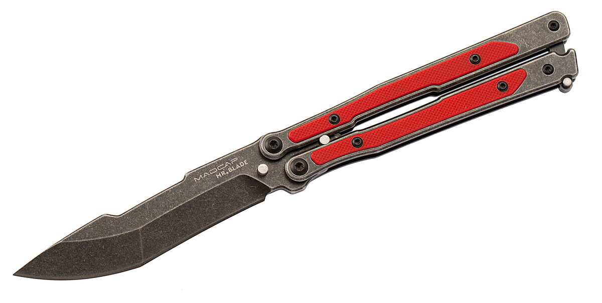 Нож бабочка (балисонг) Madcap Red Black SW, MR.Blade