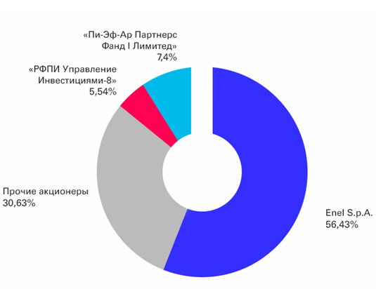 Структура акционеров Enel Russia