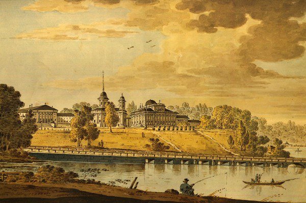 Пехорка на старинной картине в районе усадьбы Пехра-Яковлевское