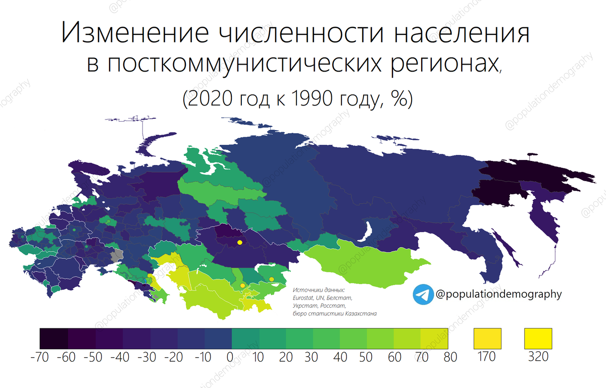 Как изменилось население. Карта изменения численности населения. 