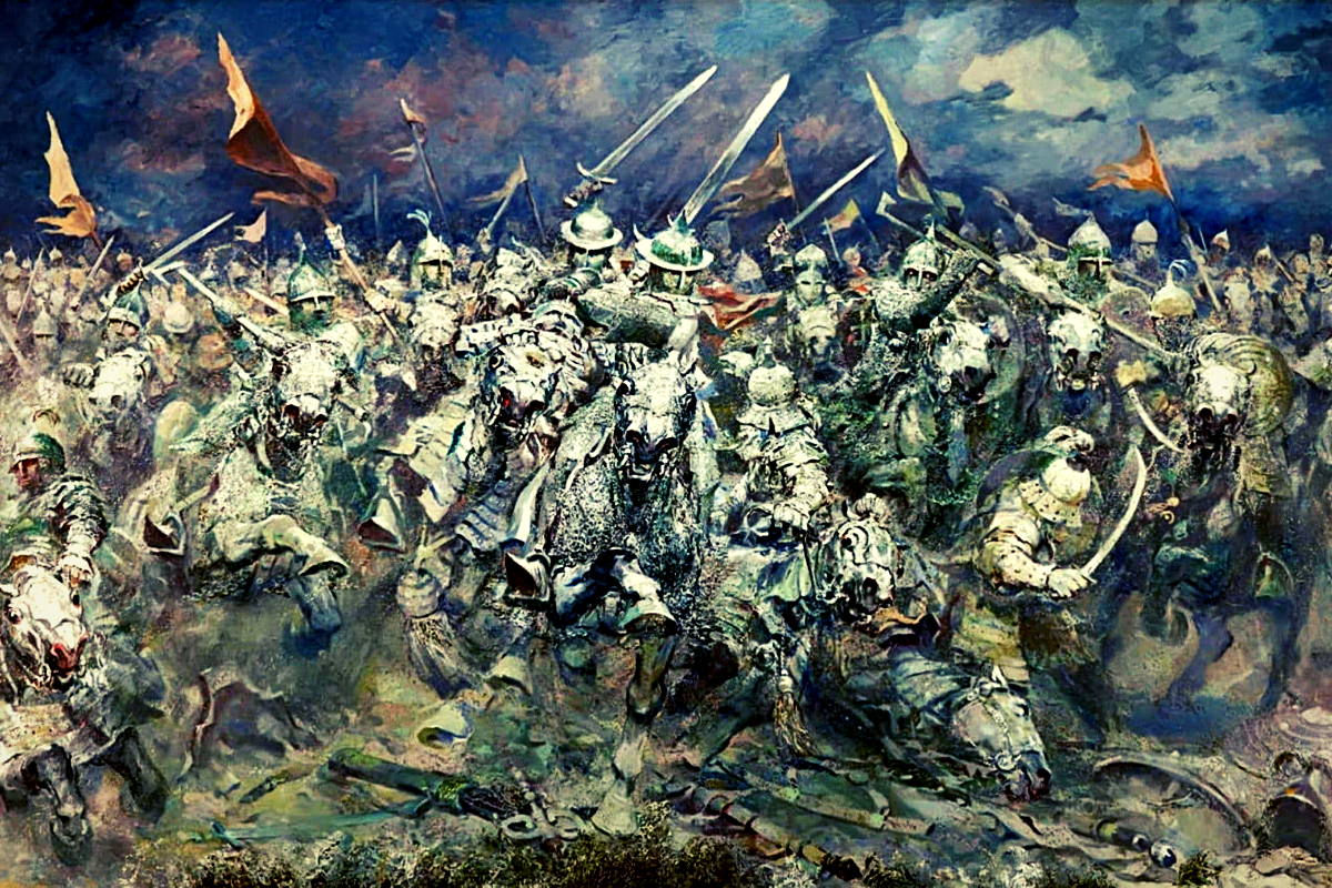 R battle. Битва на синих Водах 1362. Битва на реке синие воды 1362. Васлуйская битва. Хотинская битва картина.